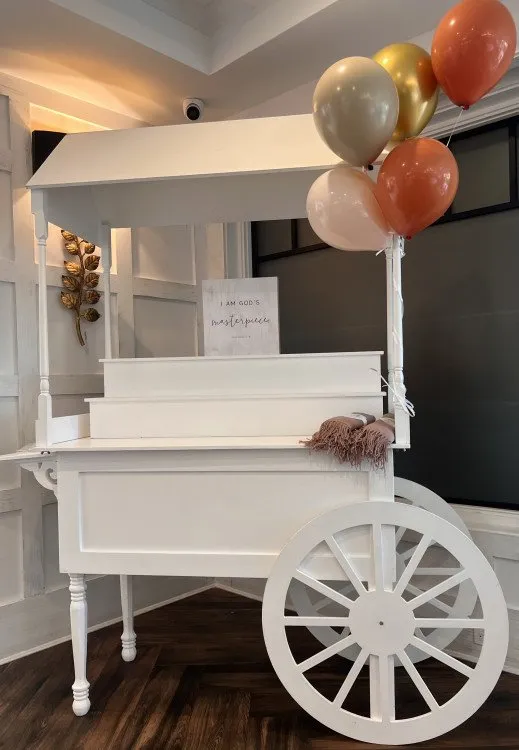 XL White Candy Cart rental